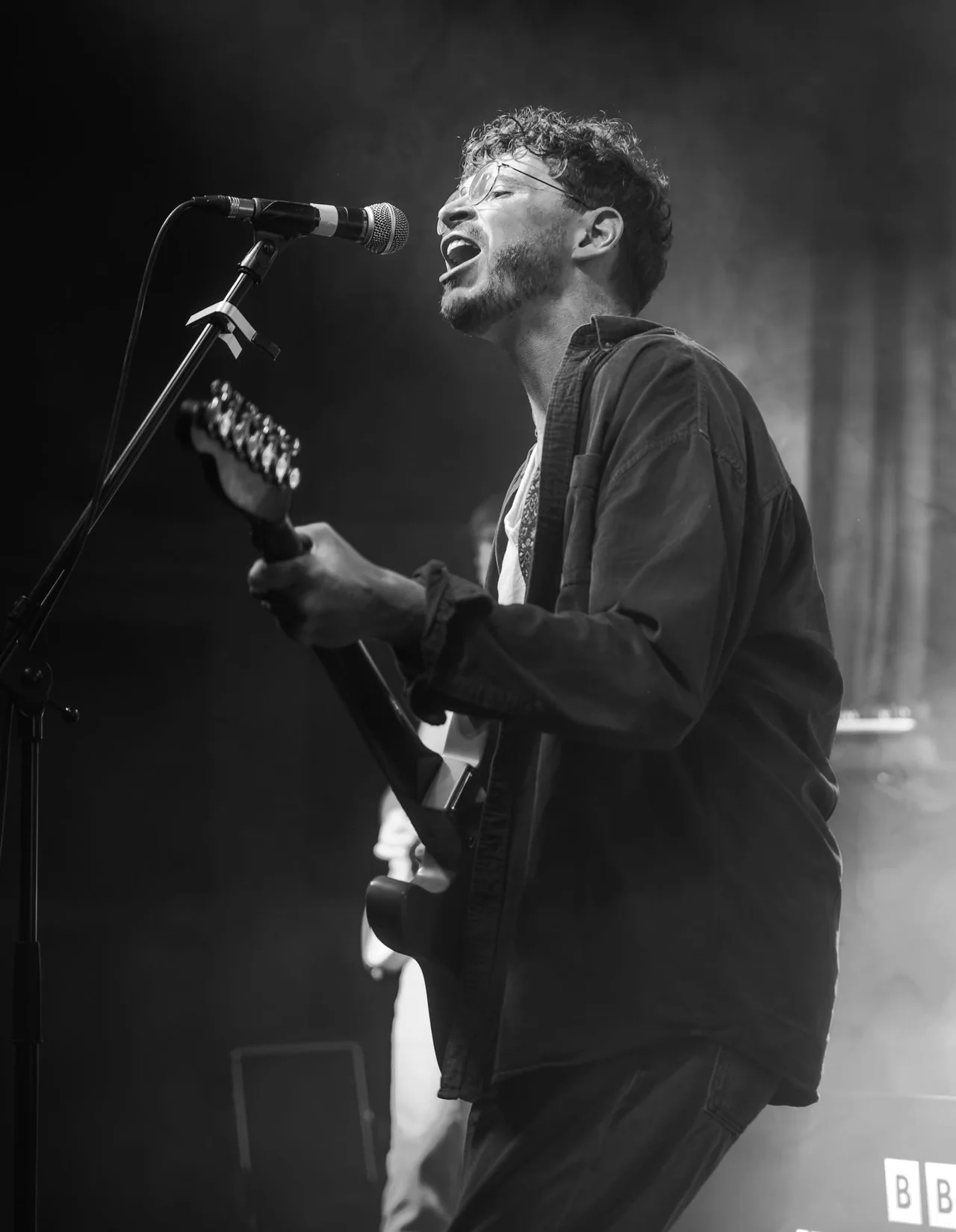 Palma Louca singer and guitarist performing on stage